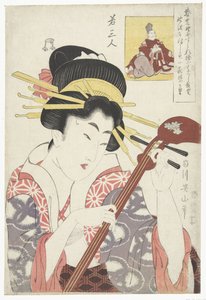 Vrouw met shamisen