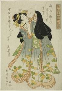 Kisen Hoshi, uit de serie "Modieuze Kinderen als de Zes Onsterfelijke Dichters (Furyu kodakara rokkasen)" door Kikukawa Eizan
