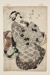 Yodo van de Tsuru-r? (Tsuru-r? Yodo) (kleur houtsnede) door Kikukawa Eizan