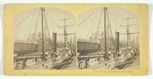 Uitzicht vanaf T Wharf, Boston, Mass, 1855-75