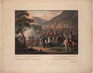 Generaal Graaf Alexander Ostermann-Tolstoy bij de Slag om Kulm op 29 augustus 1813, 1813