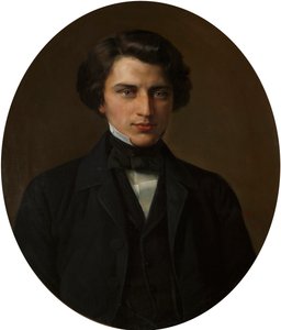 Portret van de dichter Vladimir Zhemchuzhnikov, 1830-1884, 1854 door Kirill Antonovich Gorbunov