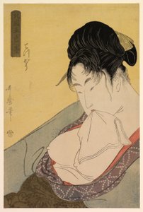 Een prostituee van lage klasse (Gun [teppo]), uit de serie "Vijf tinten inkt in het noordelijke kwartier" ("Hokkoku goshiki-zumi")