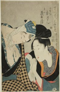 Een test van vaardigheid - de bron van verliefdheid (Jitsu kurabe iro no minakami): Osan en Mohei