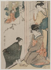 Chushingura: Act II van De Schatkamer van Loyaliteit, late jaren 1790 door Kitagawa Utamaro