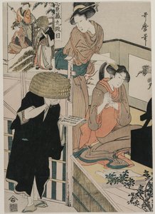 Chushingura: Act IX van The Storehouse of Loyalty, eind jaren 1790 door Kitagawa Utamaro
