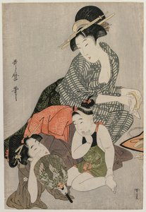 Kammetjes schoonmaken, ca. late jaren 1790 door Kitagawa Utamaro
