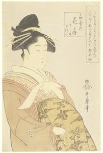Courtisane Hanao_gi van het O_giya Huis, 1793-1794 door Kitagawa Utamaro