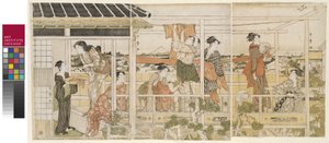Kleren drogen door Kitagawa Utamaro