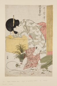 Elegante vergelijkingen van kleine schatten door Kitagawa Utamaro