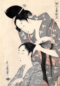 Kapster Kamiyui, ca. 1798 door Kitagawa Utamaro