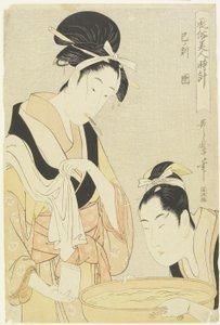 Uur van de Slang, Gehouden Vrouw, 1798-1799 door Kitagawa Utamaro