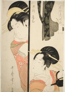 Uur van de Os (Ushi no koku) Fukagawa Plezierwijk, uit de serie "Gewoonten van Schoonheden Rond de Klok" door Kitagawa Utamaro