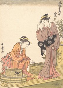 Japanse boszanger, 1754-1806 door Kitagawa Utamaro