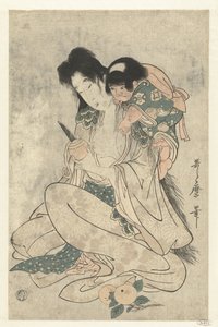 Kintoki en Yamauba door Kitagawa Utamaro