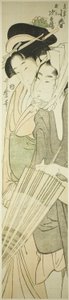 Koharu van de Kinokuniya en Kamiya Jihei door Kitagawa Utamaro