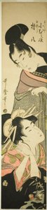 Komurasaki van de Miuraya en Shirai Gompachi (Miuraya Komurasaki, Shirai Gompachi) door Kitagawa Utamaro