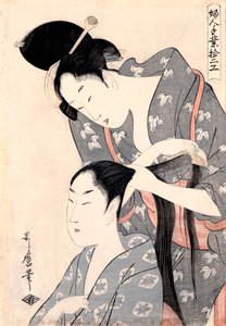 De kapster door Kitagawa Utamaro