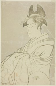 Miyahito van de Ogiya, Wiens Assistenten Tsubaki en Shirabe Zijn (Ogiya uchi Miyahito, Tsubaki, Shirabe) door Kitagawa Utamaro