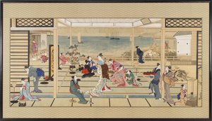 Maanlichtfeest bij Dozo Sagami door Kitagawa Utamaro