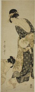 Moeder en Kind door Kitagawa Utamaro
