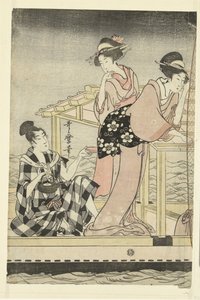 Nachtelijke visvangst door Kitagawa Utamaro