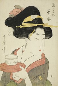 Zuidelijk Theehuis door Kitagawa Utamaro