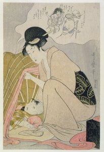 T H Riches 1913. Kind met een nachtmerrie, c.1801 door Kitagawa Utamaro