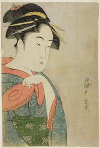 Takashima Ohisa door Kitagawa Utamaro