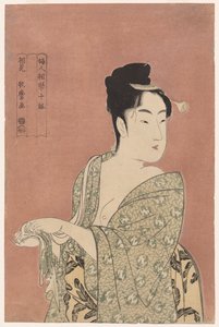 Het modieuze type uit de serie Tien typen in de fysiognomie van vrouwen door Kitagawa Utamaro