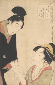 De geliefden Oshichi en Kichisaburo, ca. 1800
