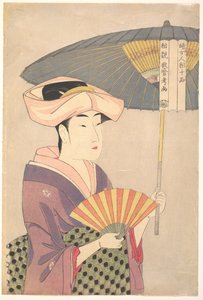 Vrouw die een parasol vasthoudt, uit de serie Tien typen in de fysiognomische studie van vrouwen, ca. 1793