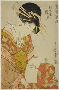 Yosooi van de Matsubaya, uit de serie Selecties uit Zes Huizen in Yoshiwara (Seiro rokkasen) (Matsubaya Yosooi)
