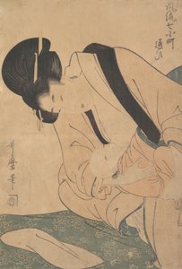 Jonge Moeder die Haar Baby Voedt, laat 18e-begin 19e eeuw door Kitagawa Utamaro
