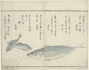 Drie vissen door Kitao Masayoshi