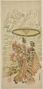 Nr. 5: Noda-rivier in de Provincie Mutsu, uit de serie "Zes Juweelrivieren van de Drijvende Wereld (Ukiyo Mu Tamagawa)"