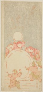 De grote sneeuwman door Kitao Shigemasa
