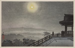 Koele Maanavond bij Kiyomizudo in de Oostelijke Hoofdstad