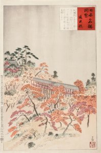 De Tsutenkyo-Brug, Kyoto door Kiyochika Kobayashi