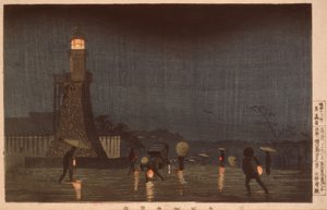 Meiavond op de Kudanzaka door Kiyochika Kobayashi