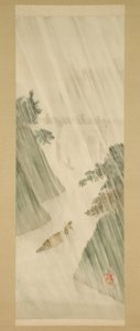 Regenachtige dag bij Ochanomizu, Tokyo door Kiyochika Kobayashi