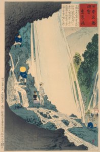 Urami-waterval door Kiyochika Kobayashi