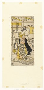 Acteur Nakamura Tomijuro I in de rol van Yaoya Oshichi door Kiyonobu (II) , Torii