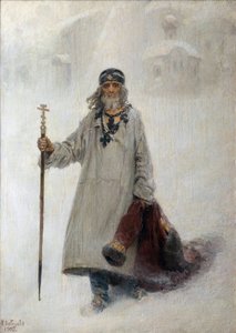 Basile de Gelukkige (Vassili of Basile de dwaas in Christus of Basile de Gezegende) door Klavdiy Vasilievich Lebedev