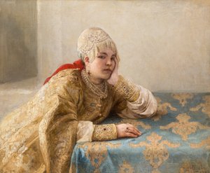 Dochter van een bojaar door Klavdiy Vasilievich Lebedev