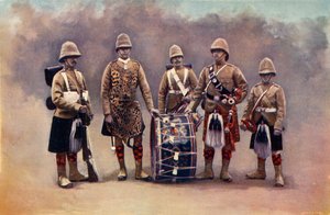 Private, Drummers, Piper, and Bugler - The Black Watch door Knight