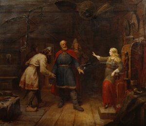 Harald doet een huwelijksaanzoek aan Gyda