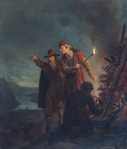 Het aansteken van de steenhoop