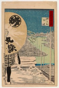Fukagawa Kiba, uit de serie Honderd Zichten van Musashi, 1884 door Kobayashi Kiyochika