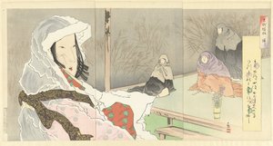 Hotoke bij de nonnen door Kobayashi Kiyochika